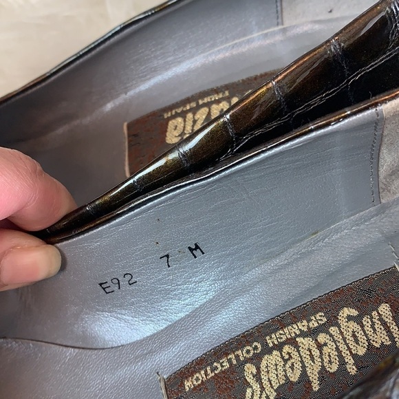 Ingledew’s Grazia Spanish collection brown block pump size 7 - Picture 7 of 11